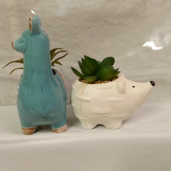 💕OLD East Main Animal Figurine Planters,Greenery Ceramic Window Seal/Shelf - Picture 3 of 6